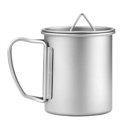 Ultralight Folding Handle Titanium Mug Camping Coffee Mug