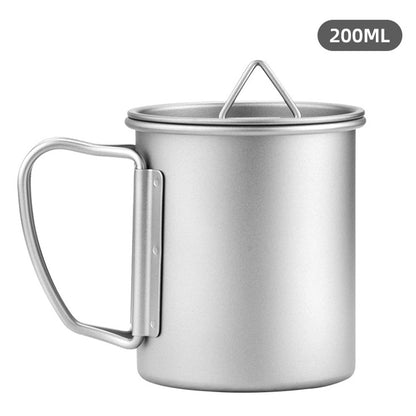 Ultralight Folding Handle Titanium Mug Camping Coffee Mug