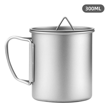 Ultralight Folding Handle Titanium Mug Camping Coffee Mug